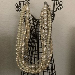 Beautiful Pearl multiple strand necklace